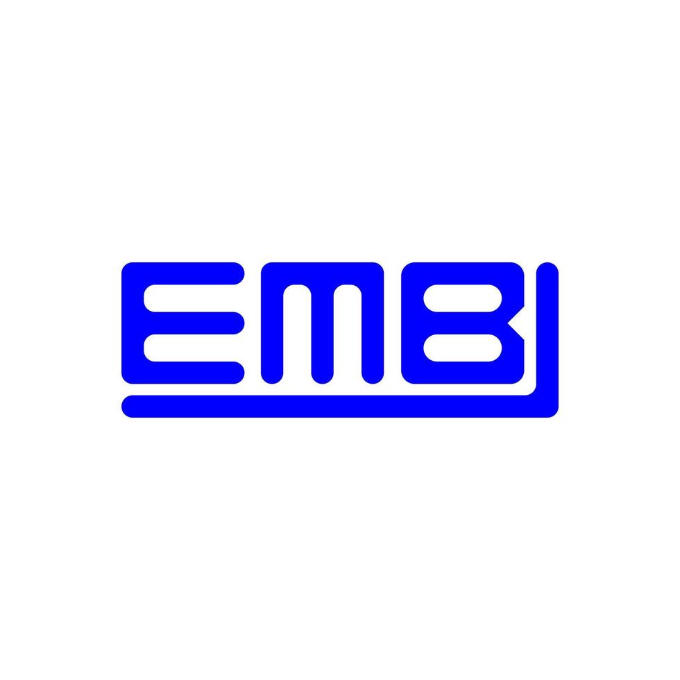 EMB letter logo creative design with vector graphic, EMB simple and modern logo.