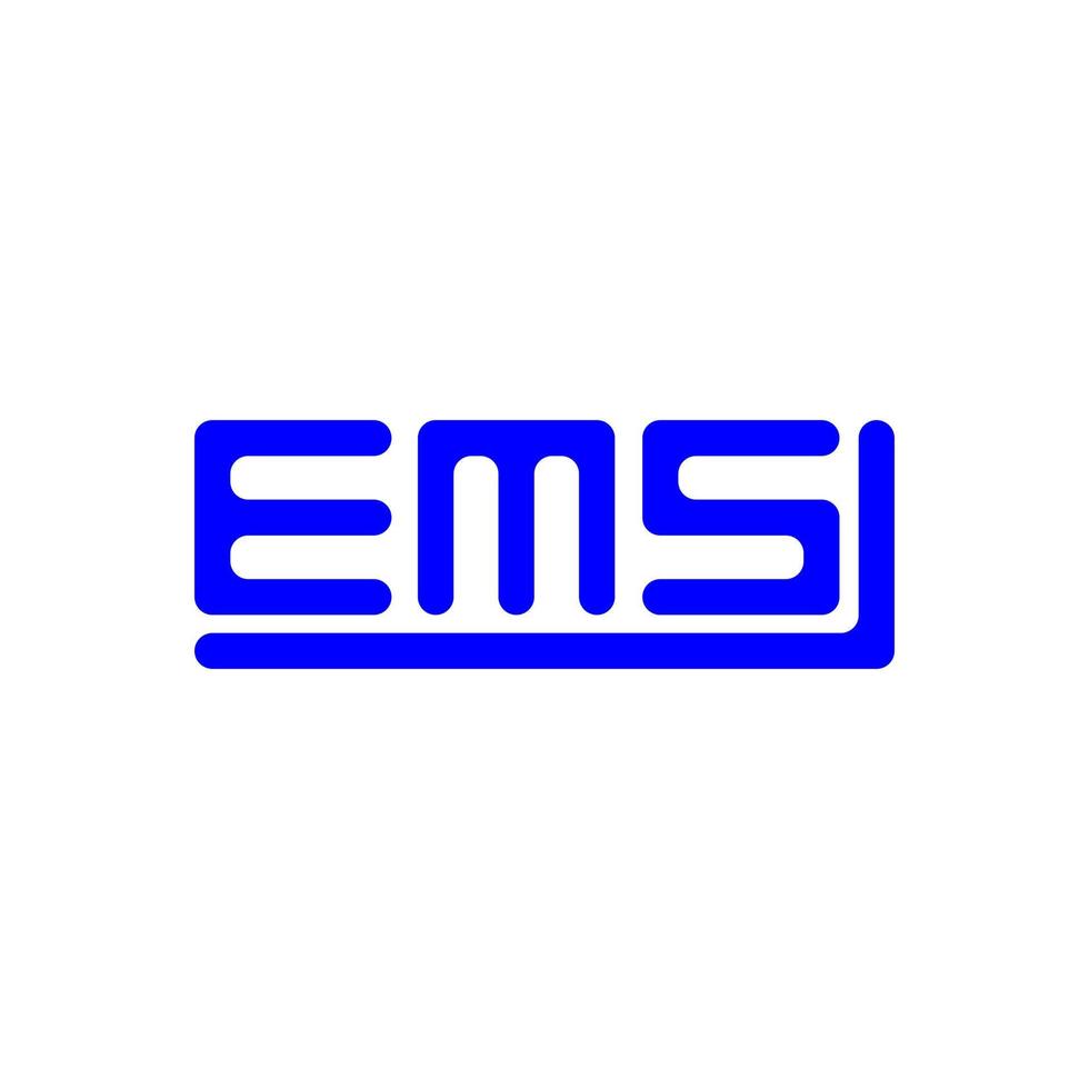 EMS letter logo creative design with vector graphic, EMS simple and modern logo.