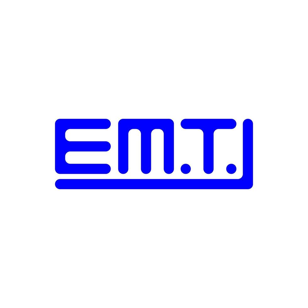 emt letra logo creativo diseño con vector gráfico, emt sencillo y moderno logo.