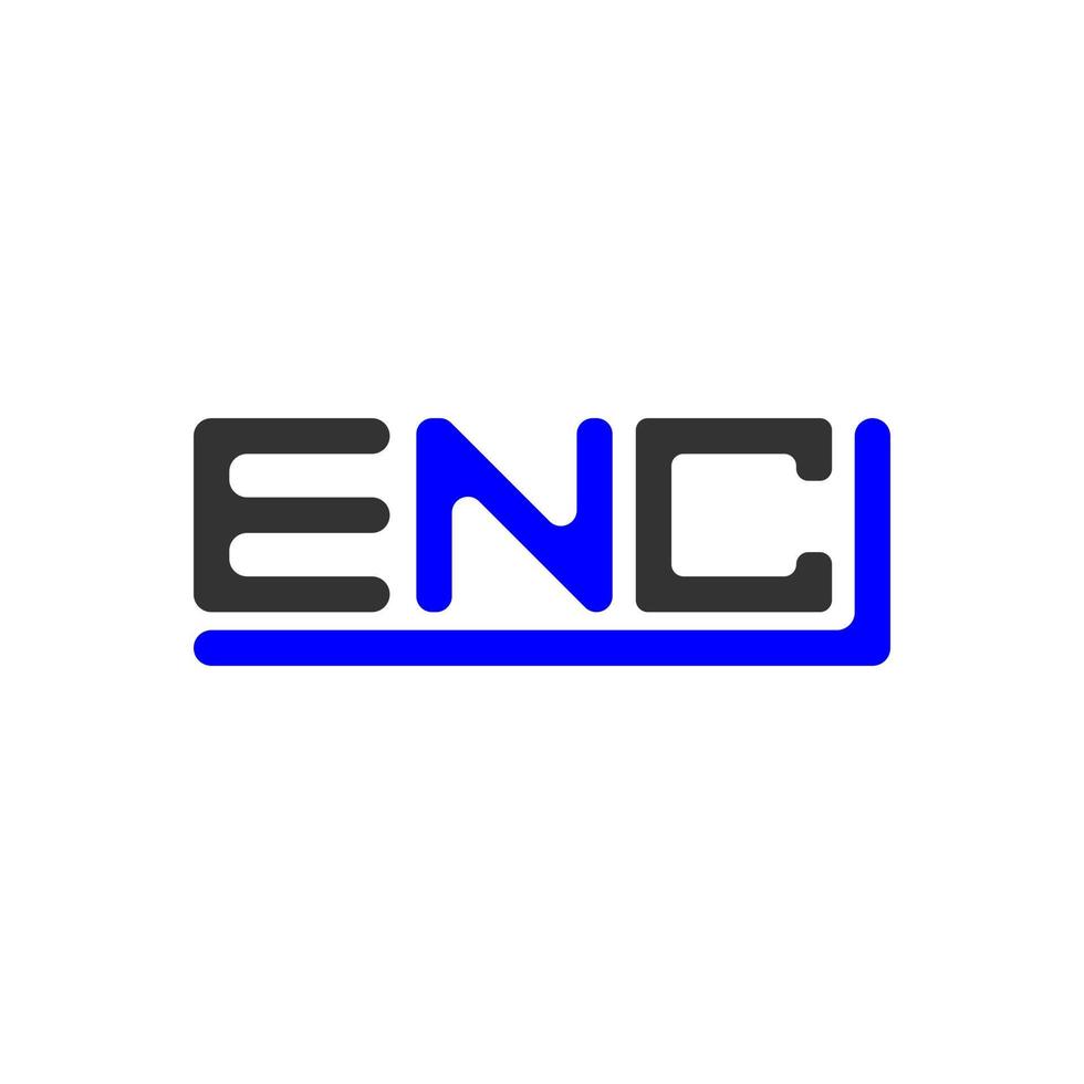 ENC letter logo creative design with vector graphic, ENC simple and modern logo.