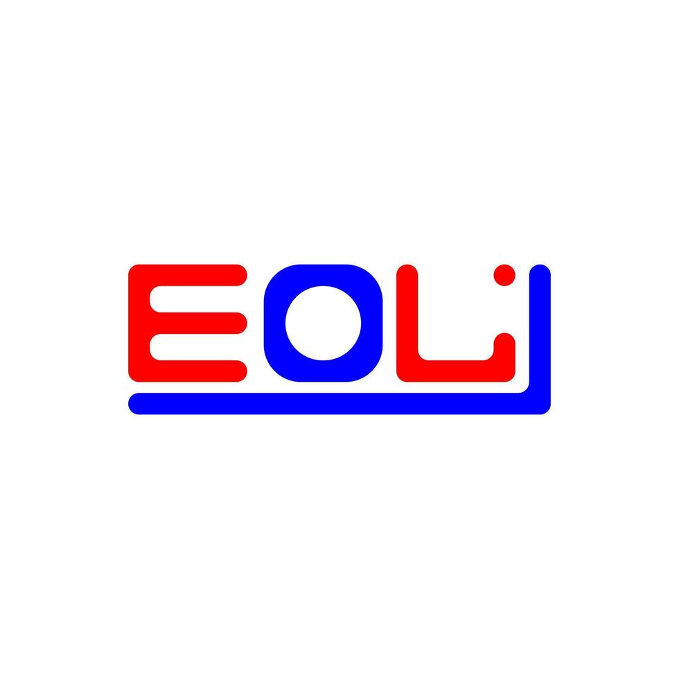 EOL letter logo creative design with vector graphic, EOL simple and modern logo.