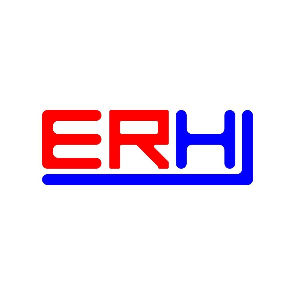 ERH letter logo creative design with vector graphic, ERH simple and modern logo.