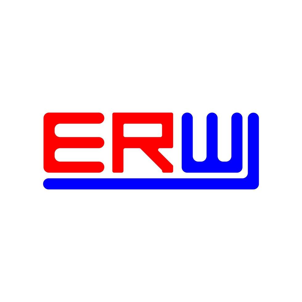 ERW letter logo creative design with vector graphic, ERW simple and modern logo.