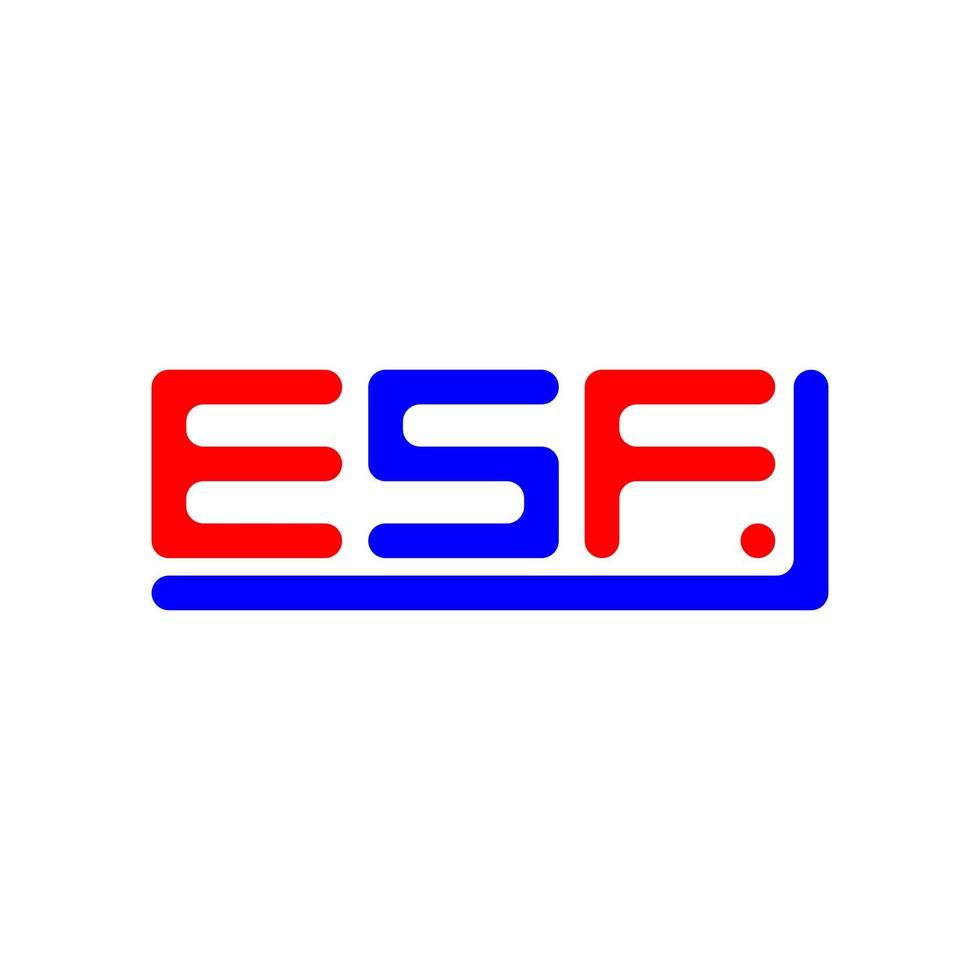 ESF letter logo creative design with vector graphic, ESF simple and modern logo.