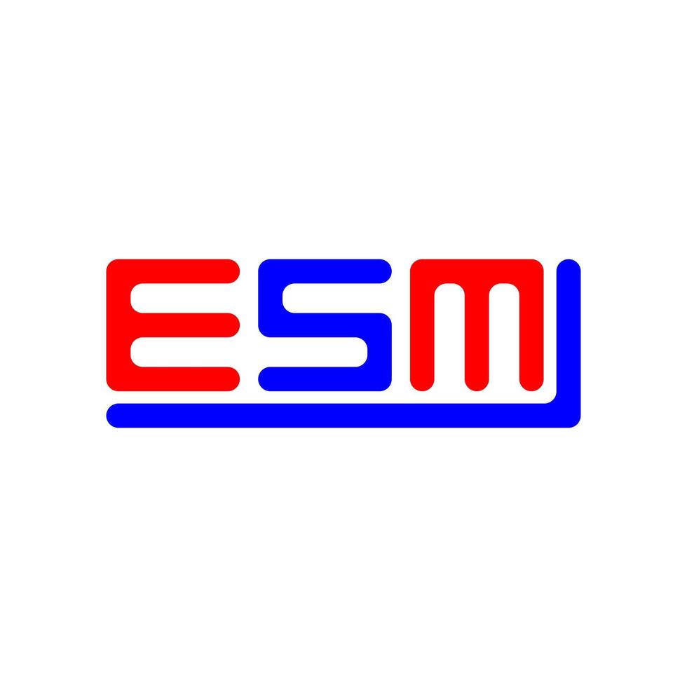 ESM letter logo creative design with vector graphic, ESM simple and modern logo.