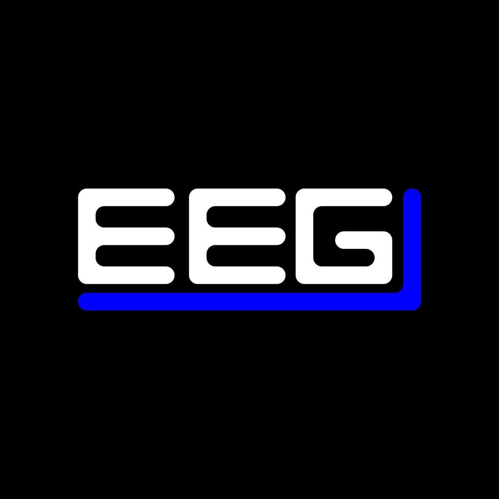 EEG letter logo creative design with vector graphic, EEG simple and modern logo.