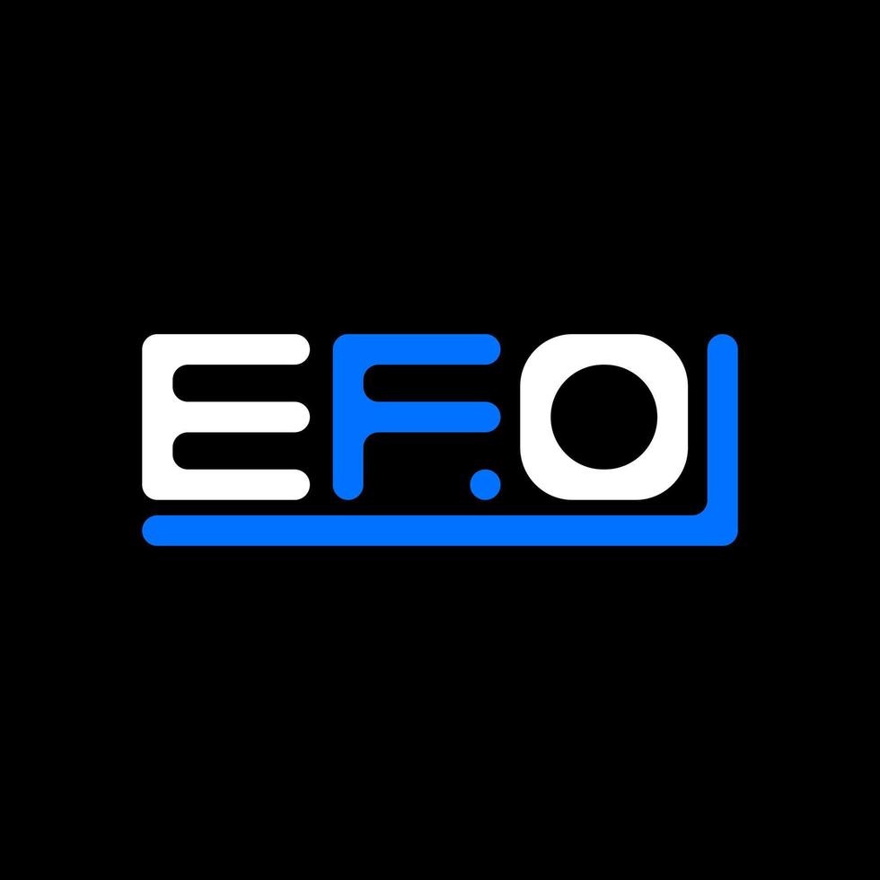 EFO letter logo creative design with vector graphic, EFO simple and modern logo.