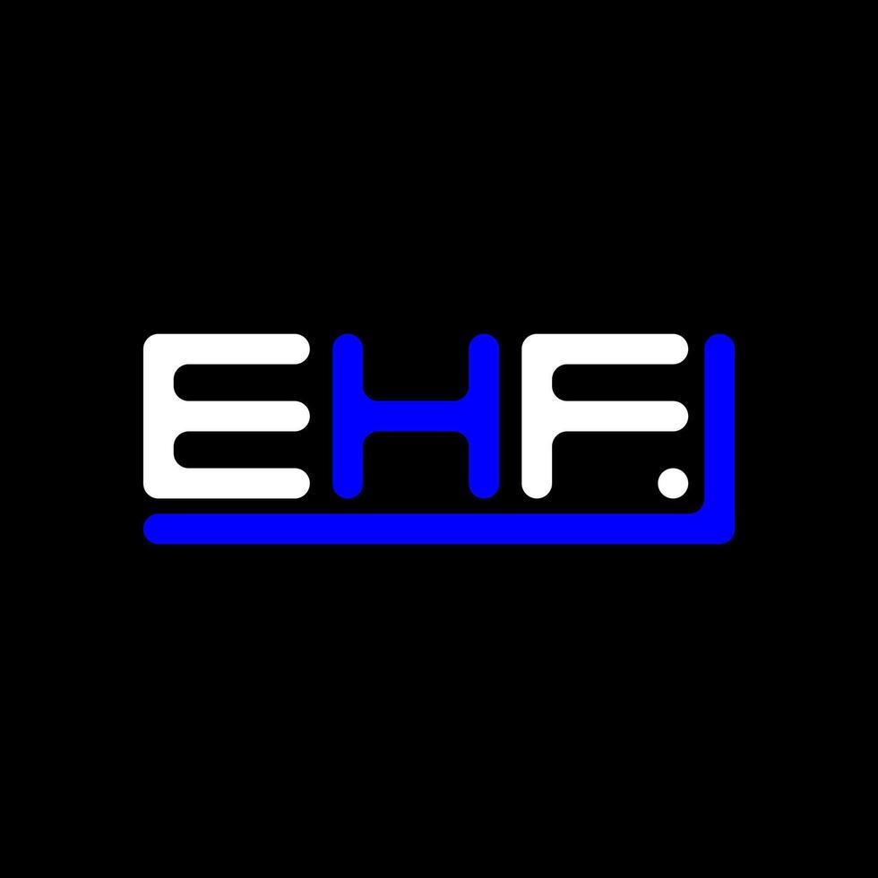 EHF letter logo creative design with vector graphic, EHF simple and modern logo.