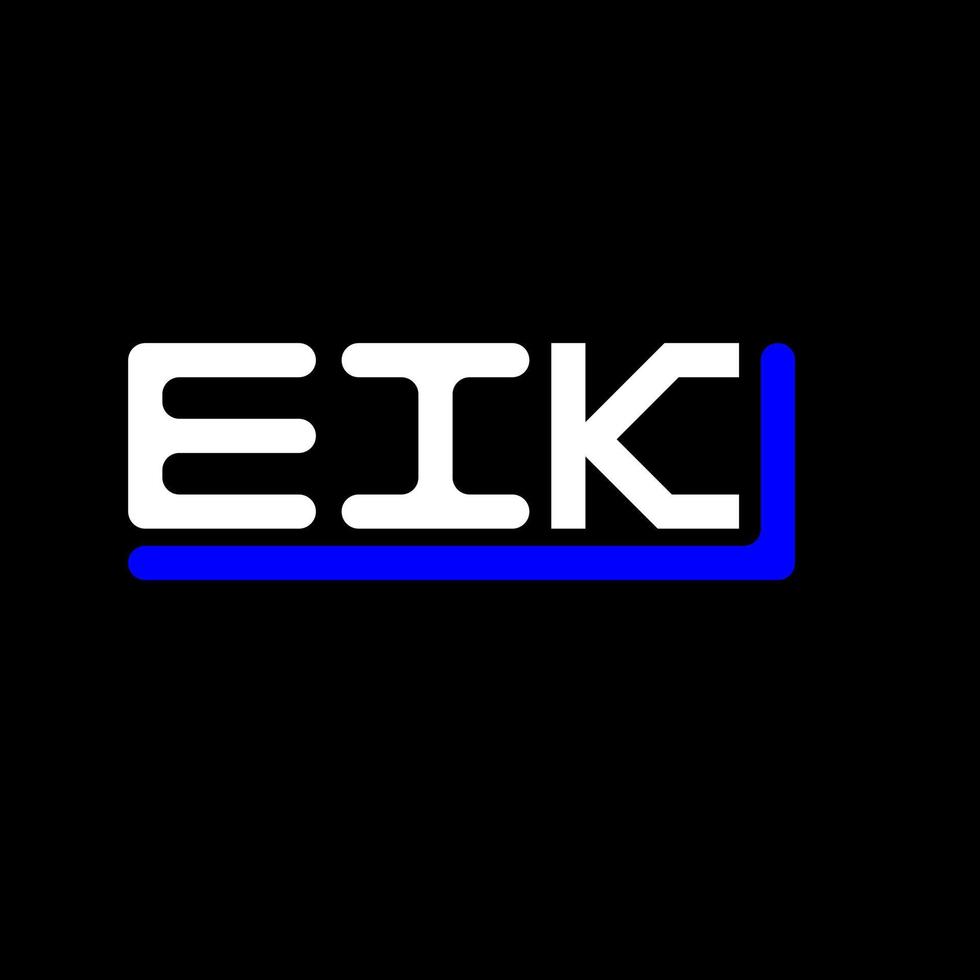 EIK letter logo creative design with vector graphic, EIK simple and modern logo.