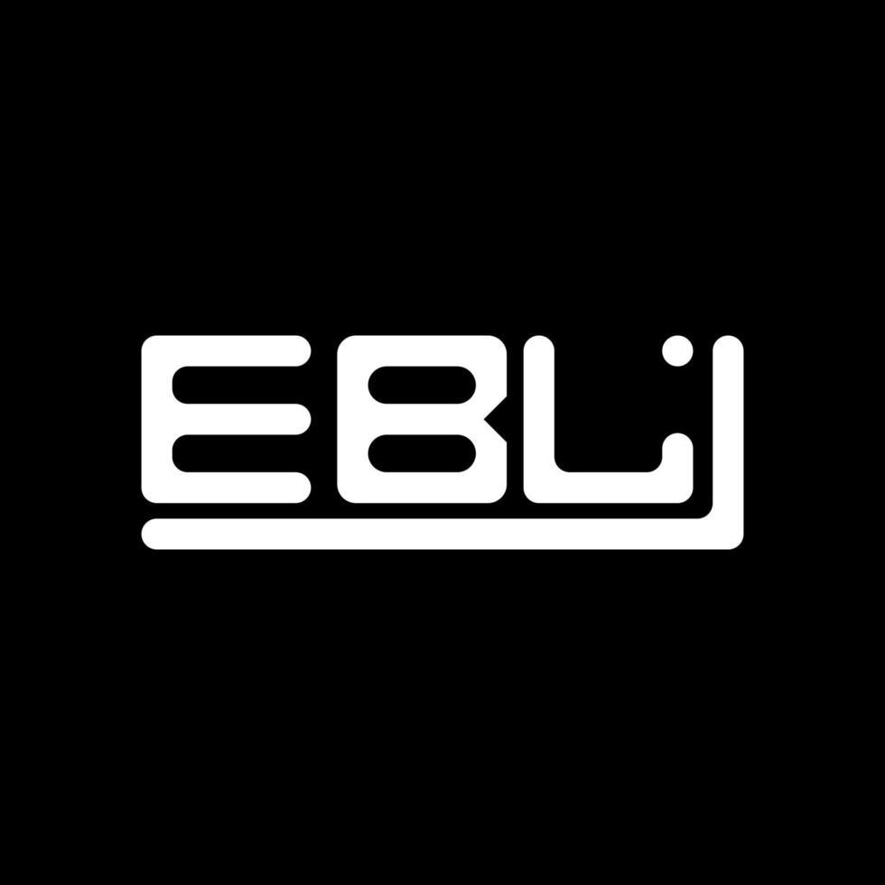 EBL letter logo creative design with vector graphic, EBL simple and modern logo.