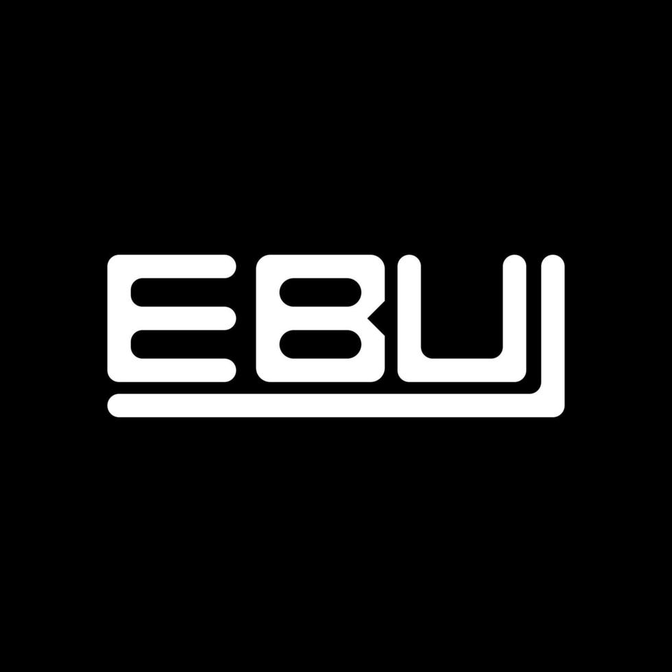 EBU letter logo creative design with vector graphic, EBU simple and modern logo.
