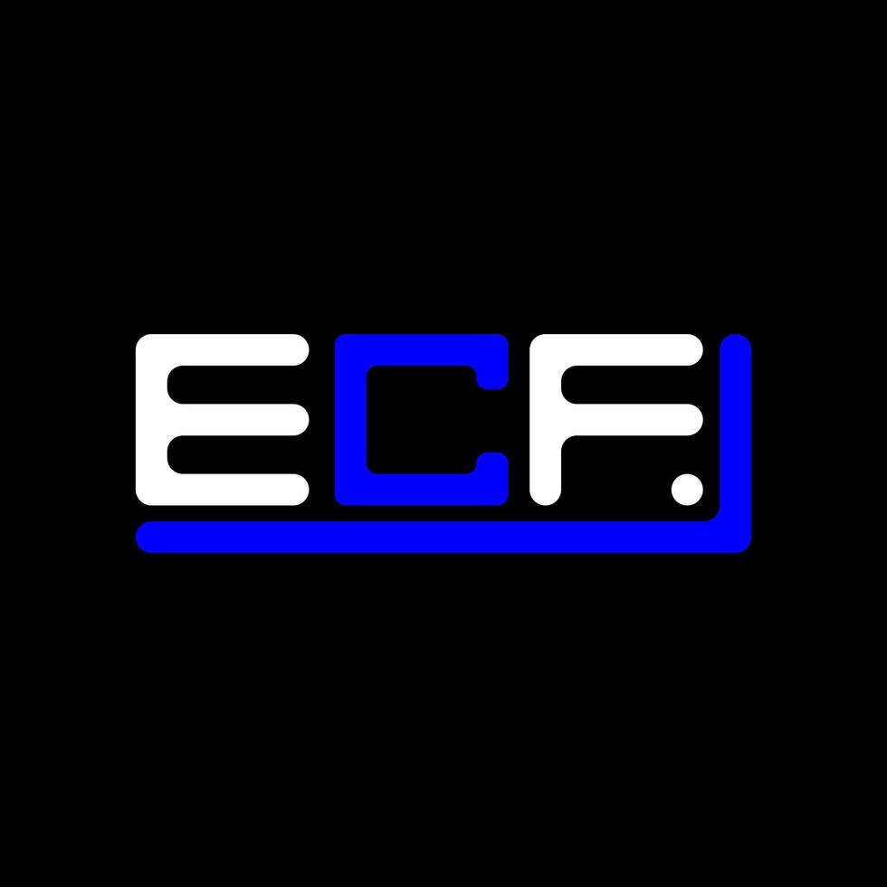 ECF letter logo creative design with vector graphic, ECF simple and modern logo.