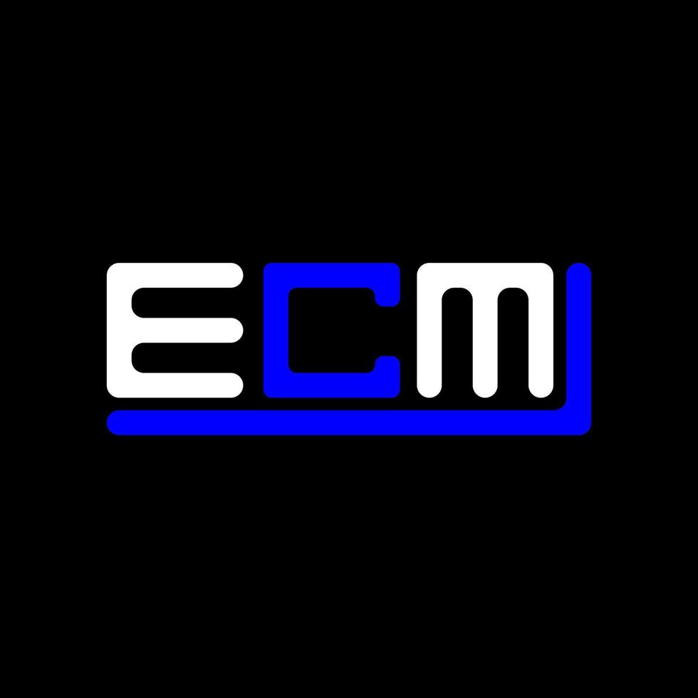 ECM letter logo creative design with vector graphic, ECM simple and modern logo.