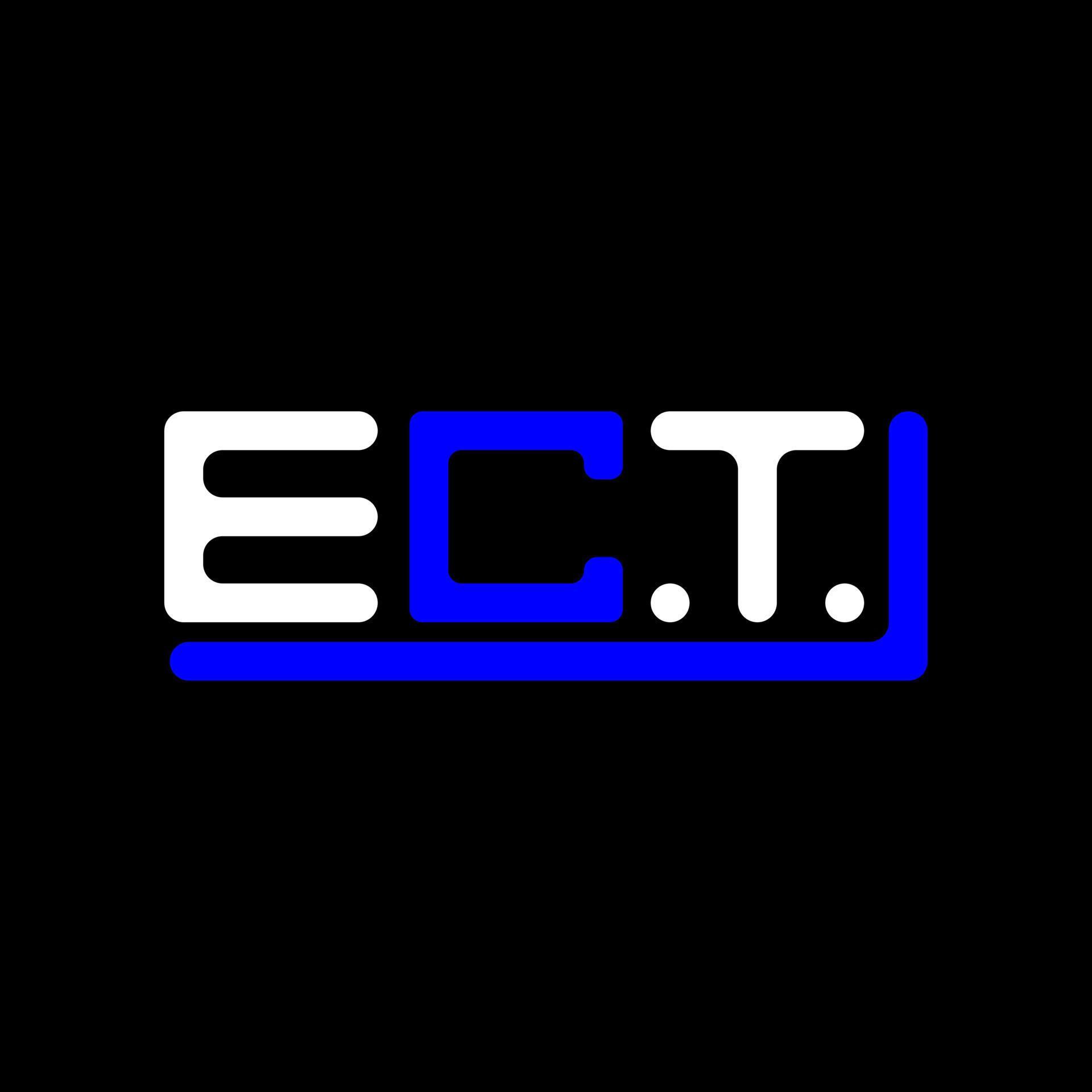 ECT letter logo creative design with vector graphic, ECT simple and