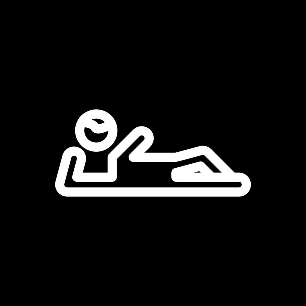 Lying Down Vector Icon Design