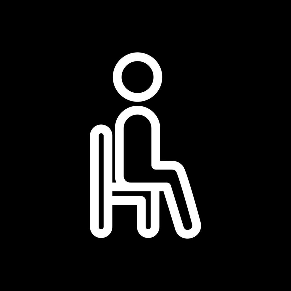 Sitting Vector Icon Design