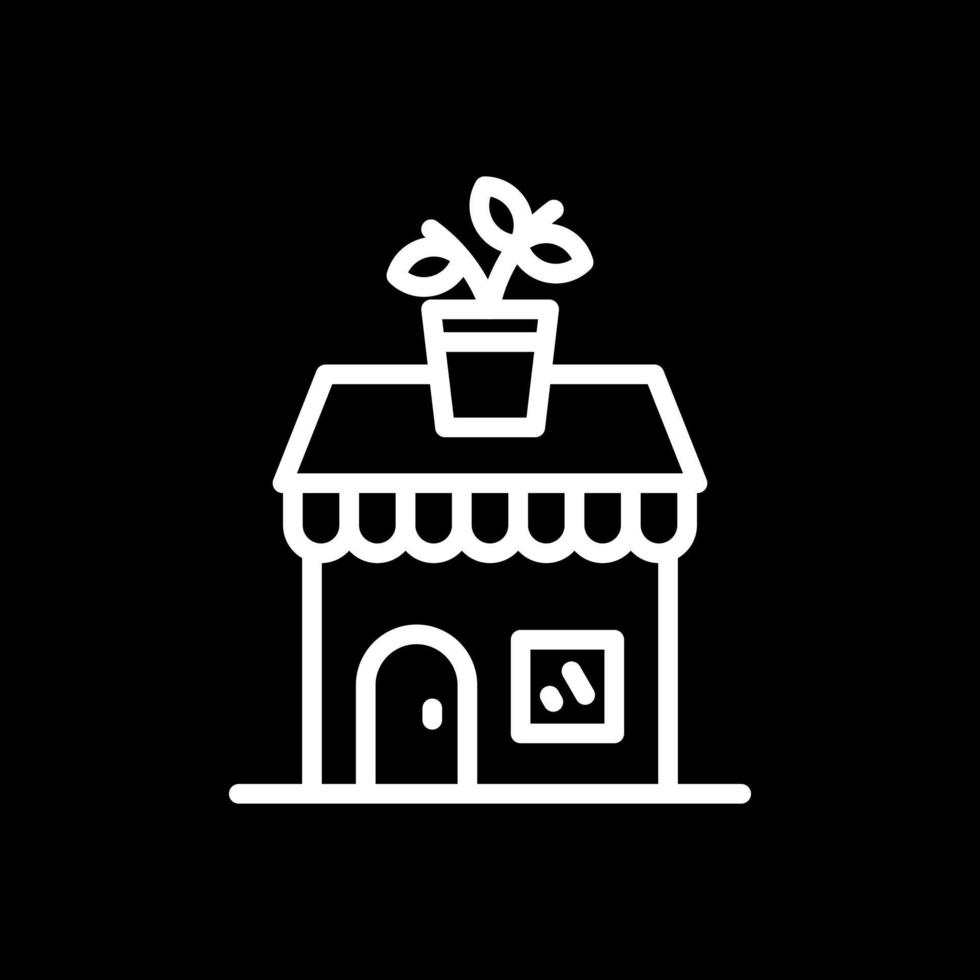 diseño de icono de vector de tienda de plantas