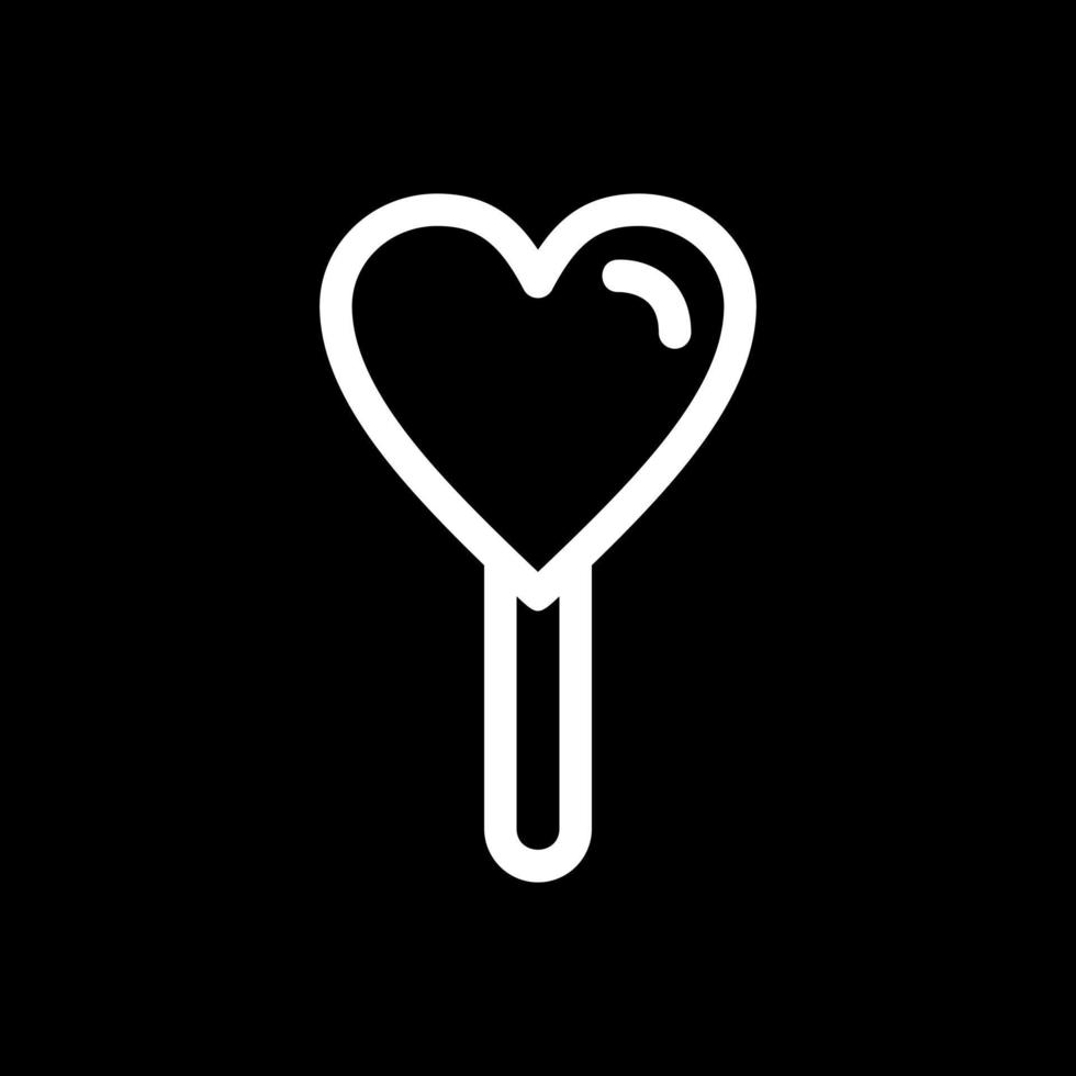 diseño de icono de vector de piruleta de corazón