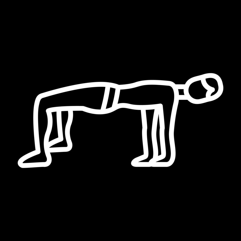 Upward Table Pose Vector Icon Design