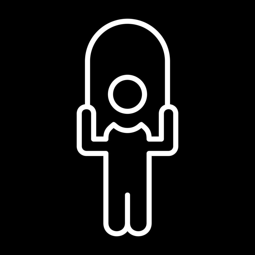 Person skipping rope Vector Icon Design