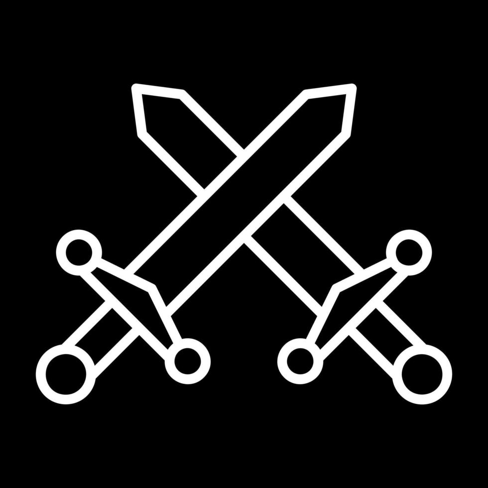 diseño de icono de vector de lucha de espada