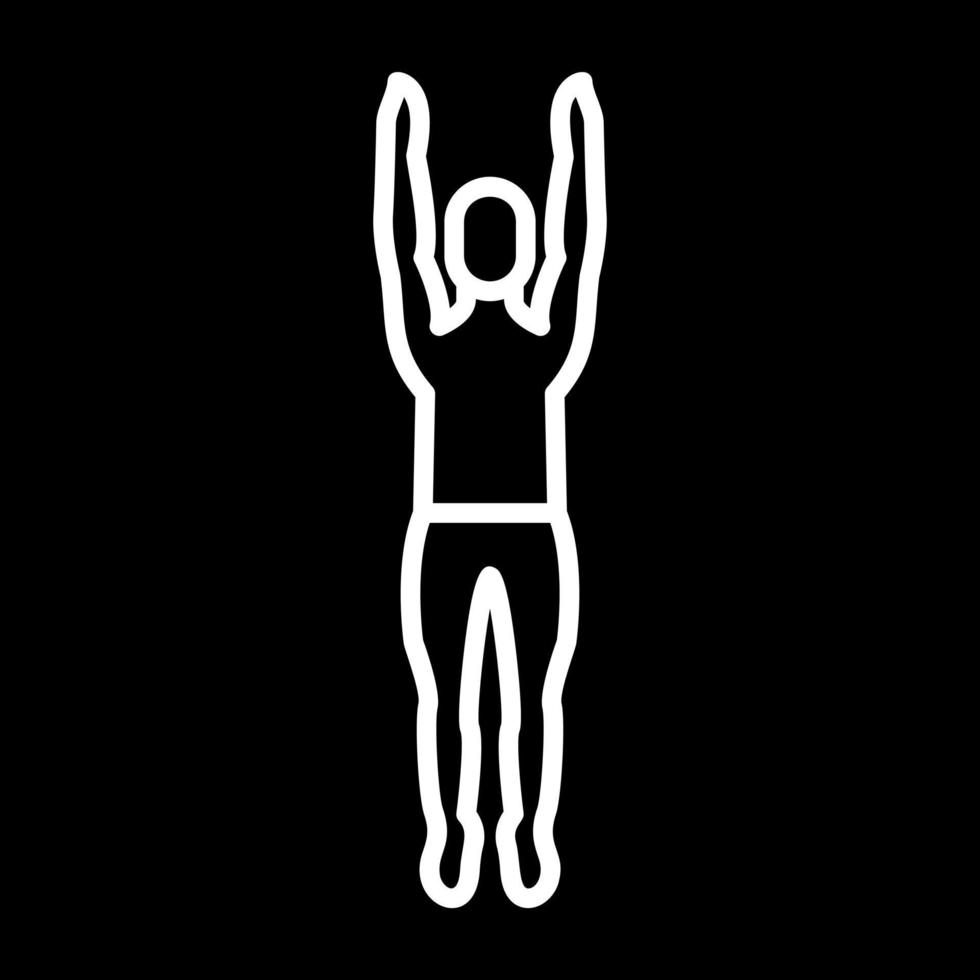 Mountain Pose Upward Vector Icon Design