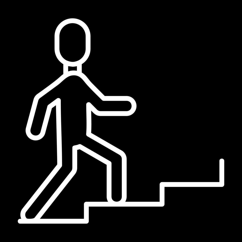 Person Climbing Stairs Vector Icon Design