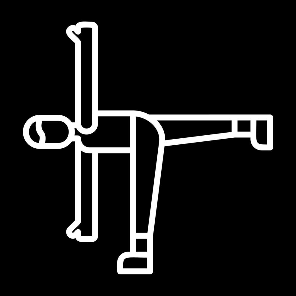 Half Moon Pose Vector Icon Design