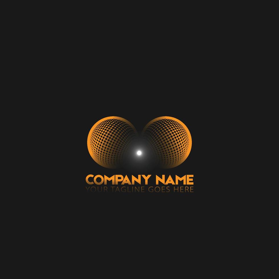 halftone globe logo vector