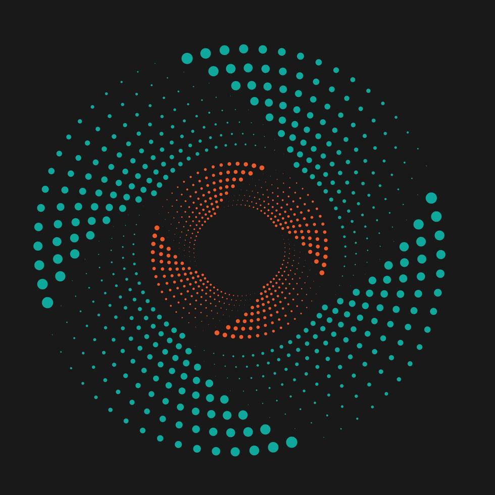 trama de semitonos circulo resumen vector