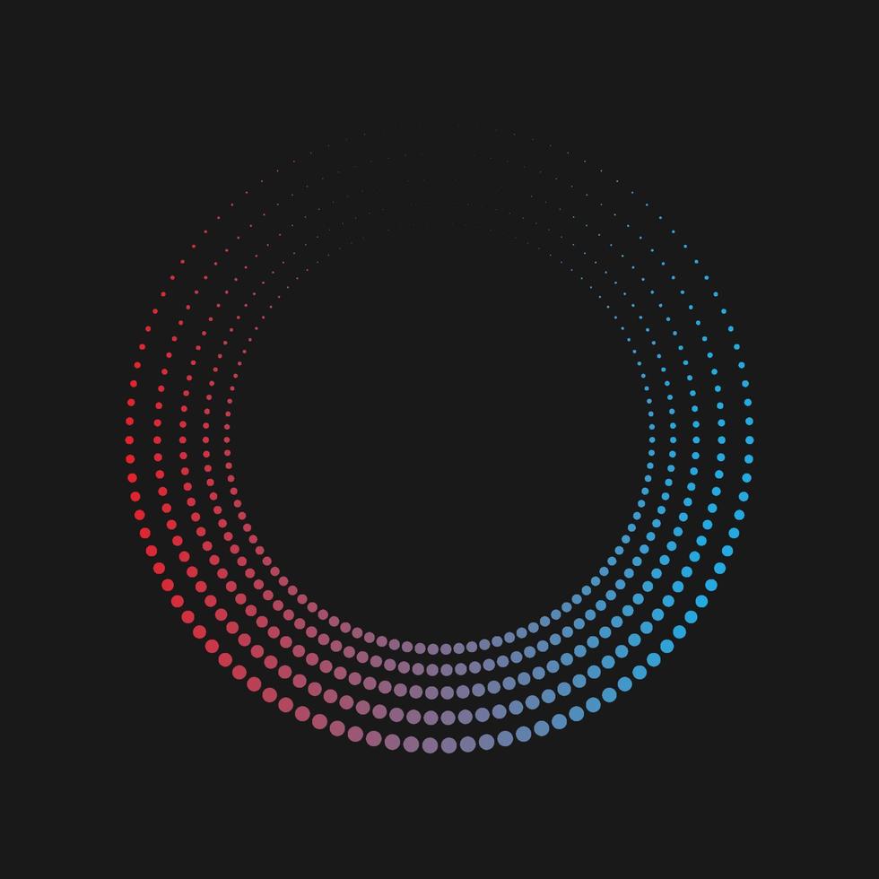 trama de semitonos circulo resumen vector