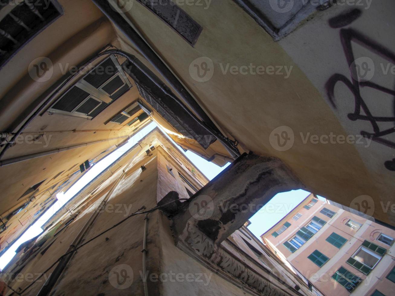 genoa historic palace and buildings in old town photo