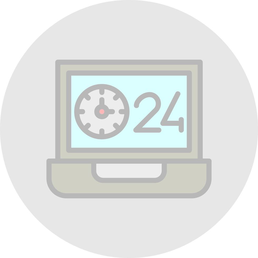 24 Hours Vector Icon Design