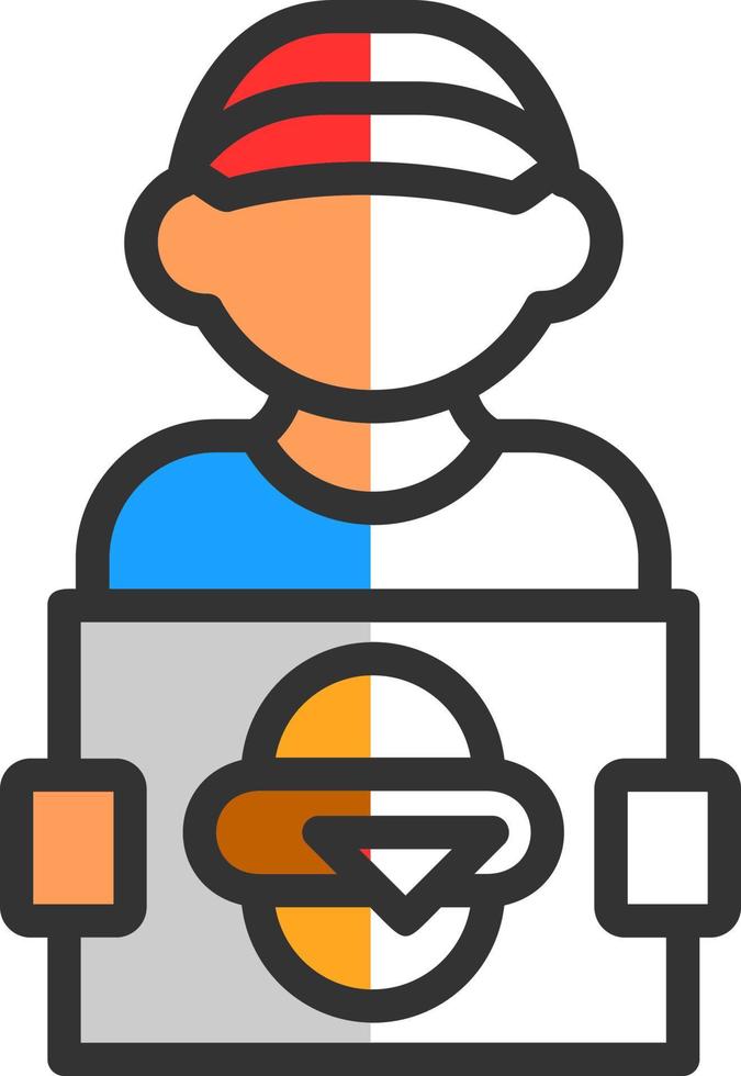 diseño de icono de vector de hombre de entrega