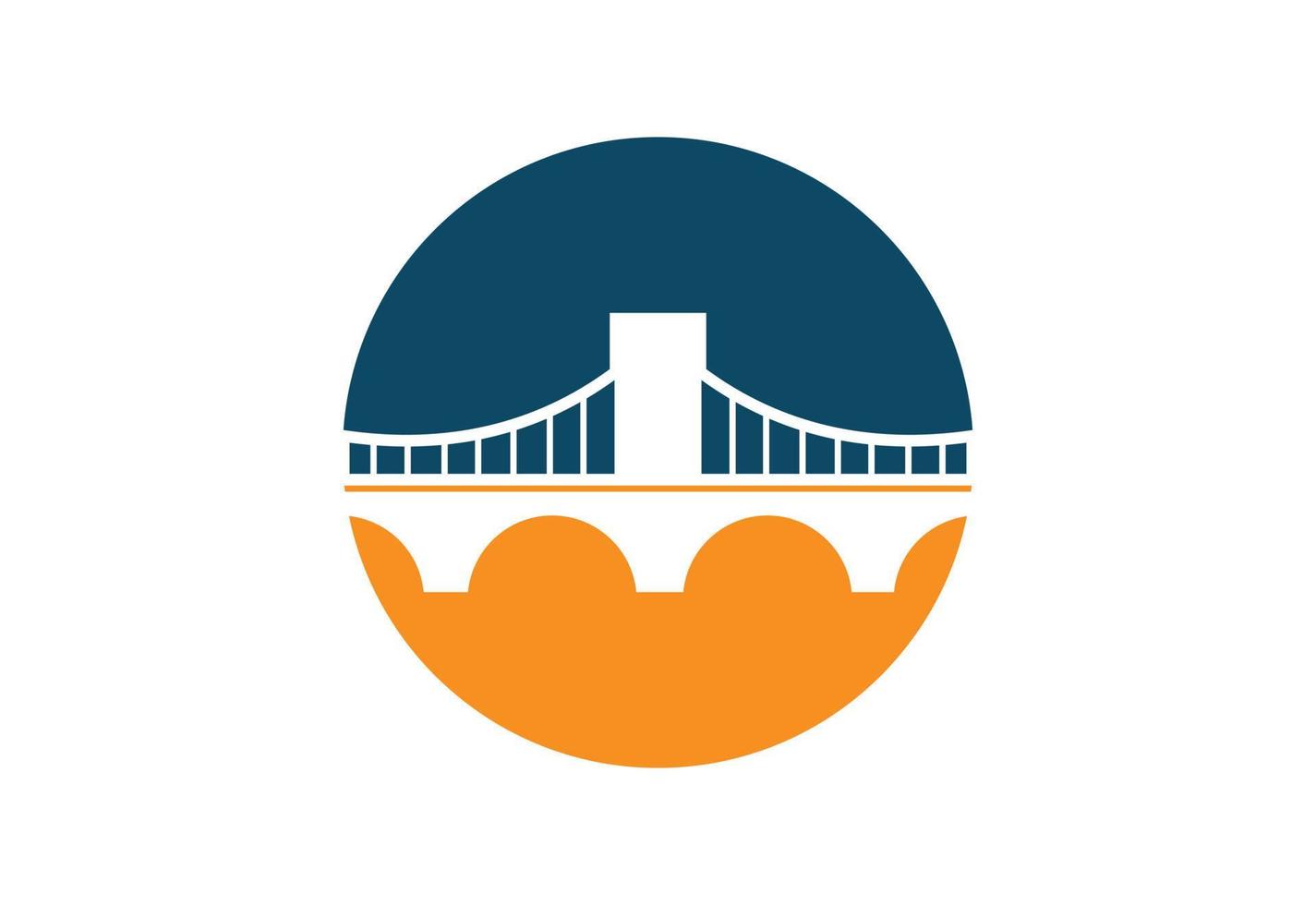 Creative abstract Bridge logo design, Vector design template