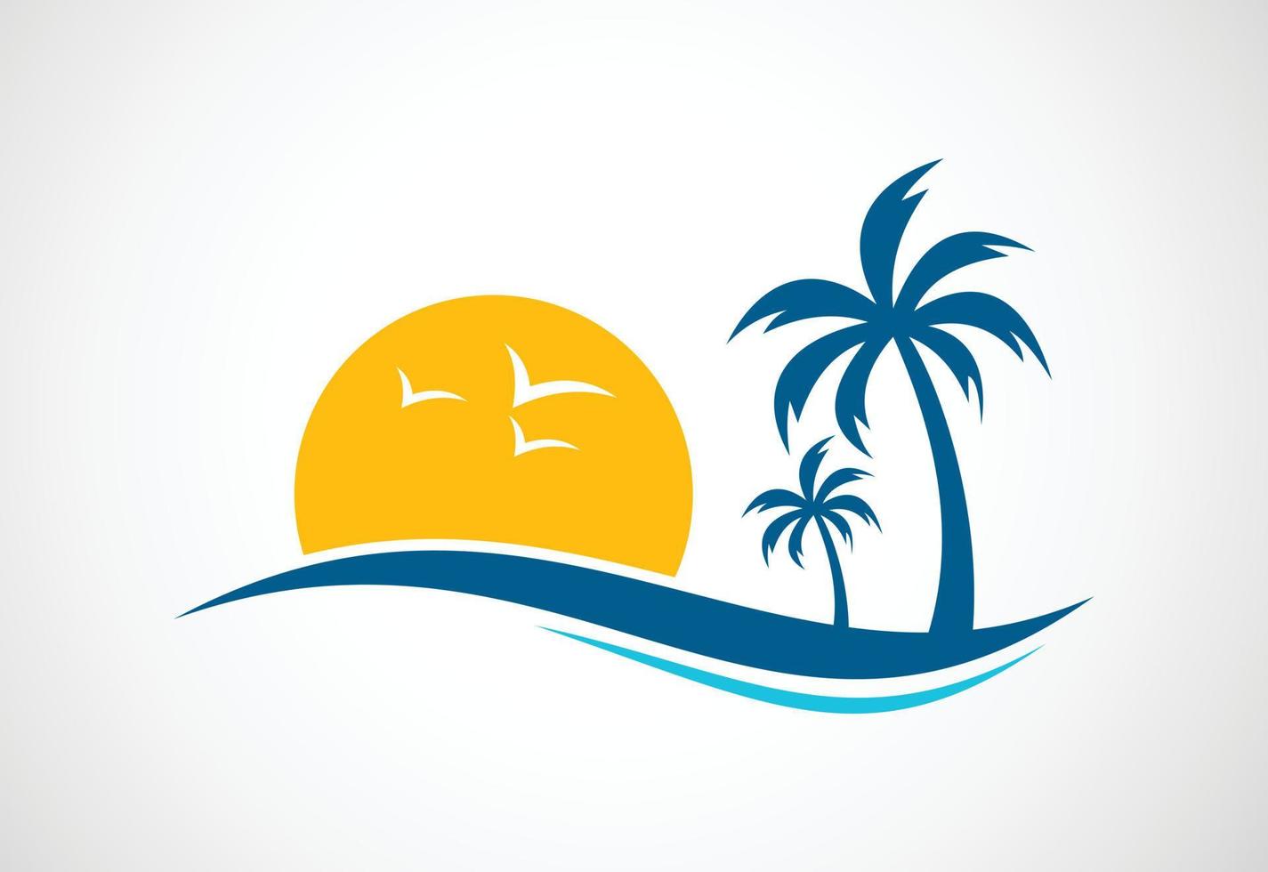 Beach logo design. Vector design concept