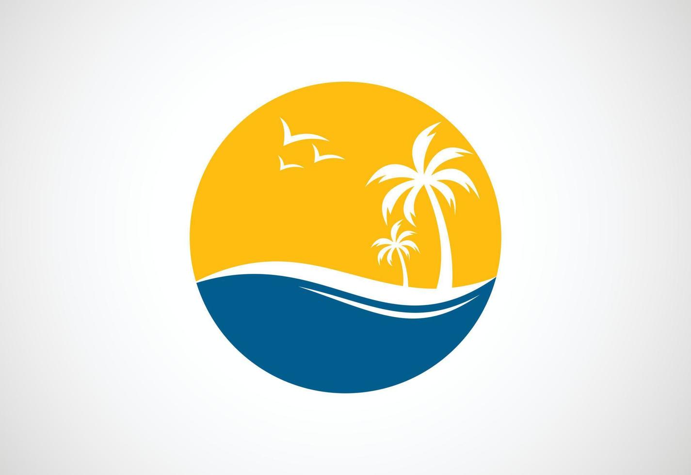 Beach logo design. Vector design concept