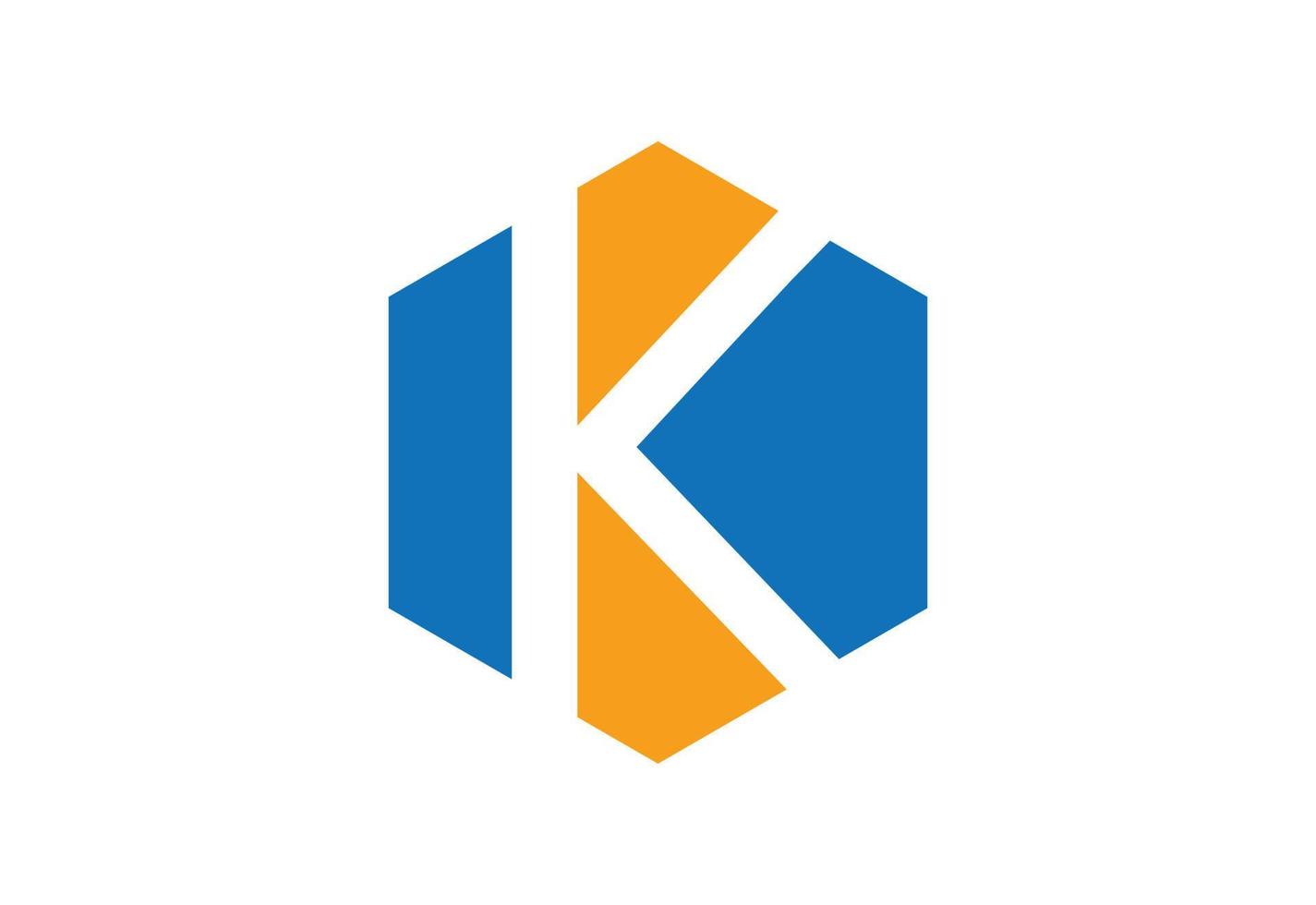 letra k logo diseño plantilla, vector ilustración