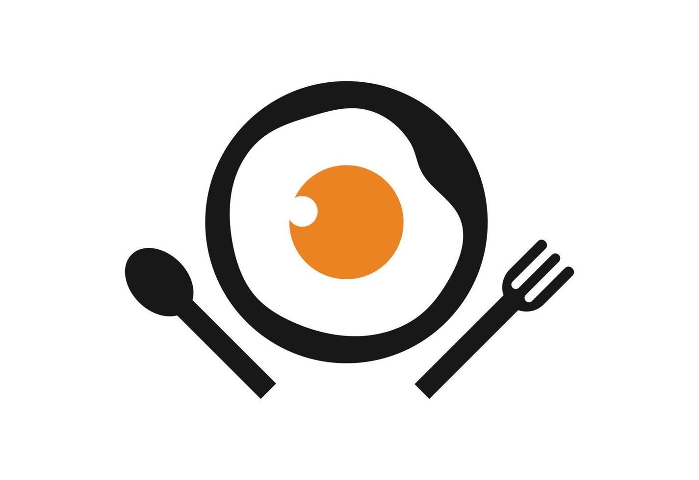 Fresco huevo logo diseño, vector diseño concepto