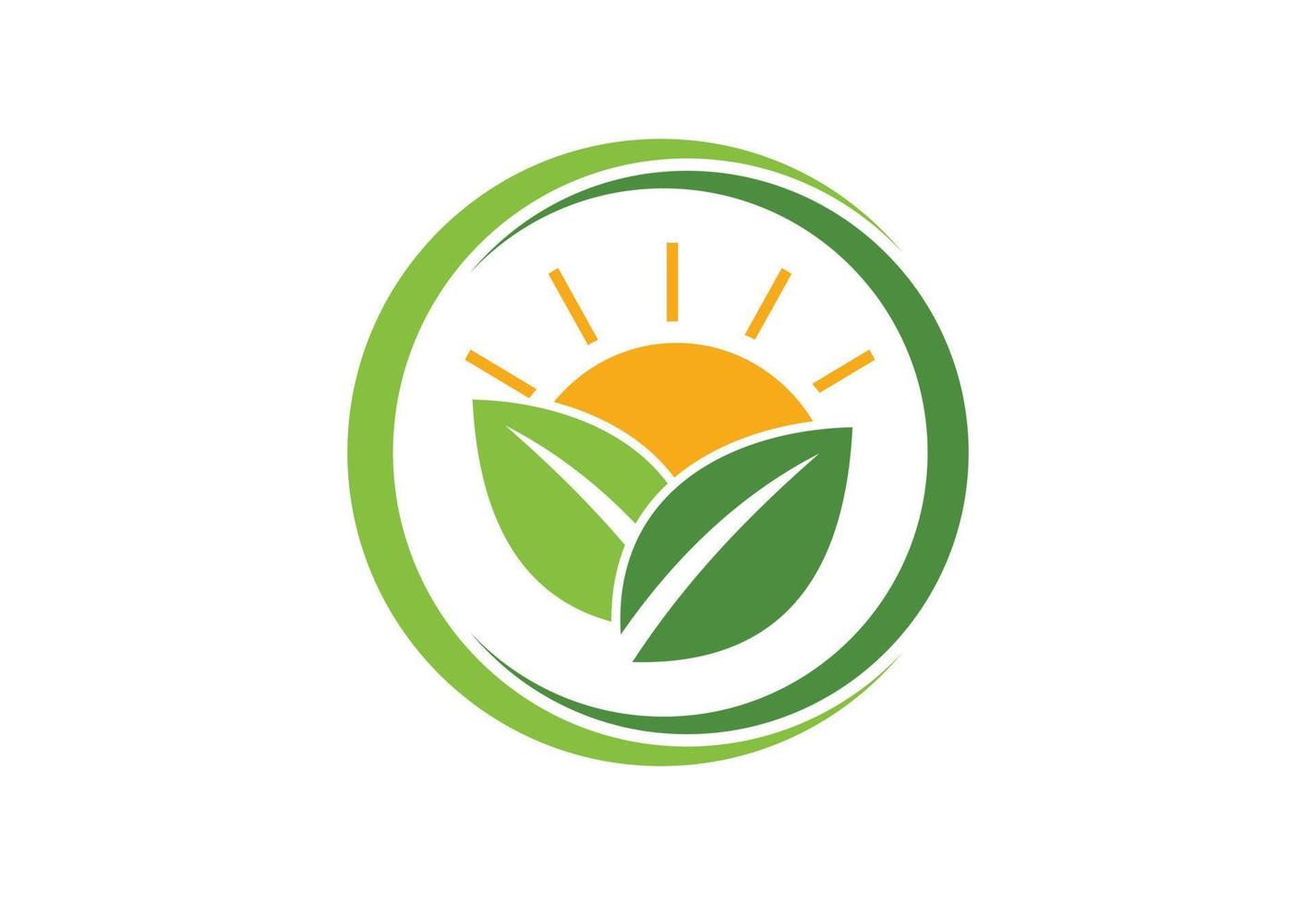 Creative Green nature logo design, Vector design template