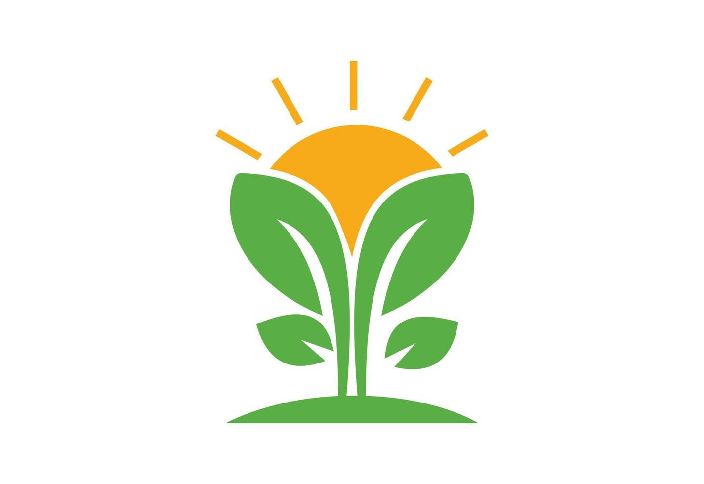 Creative Green nature logo design, Vector design template