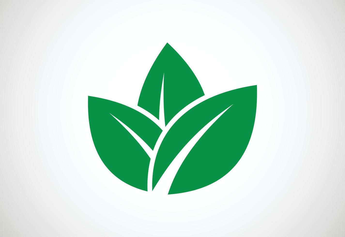 Creative Green nature logo design, Vector design template