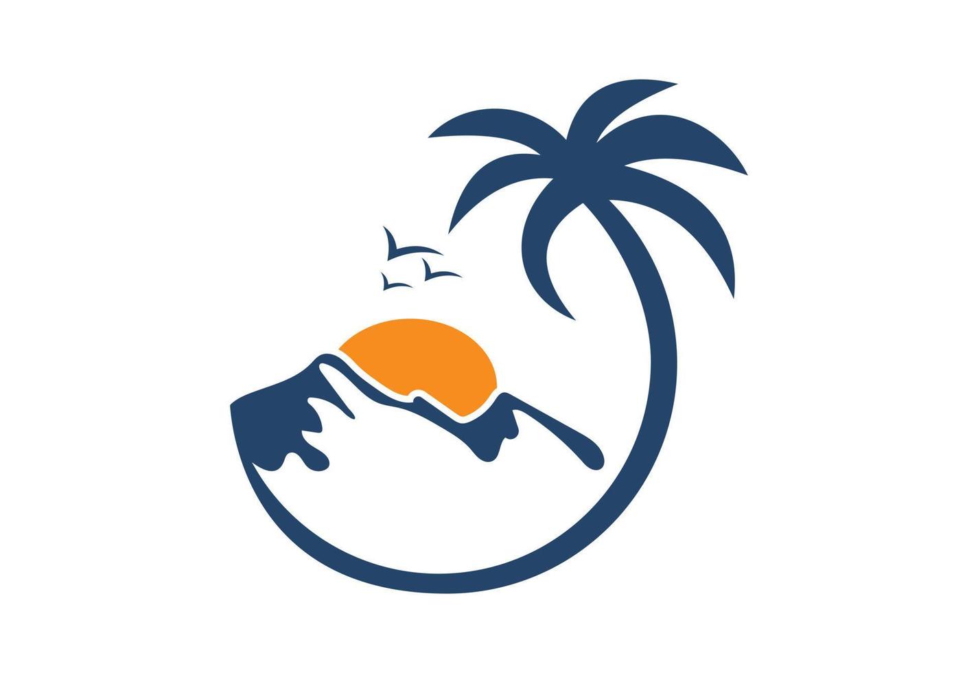 Beach logo design. Vector design concept