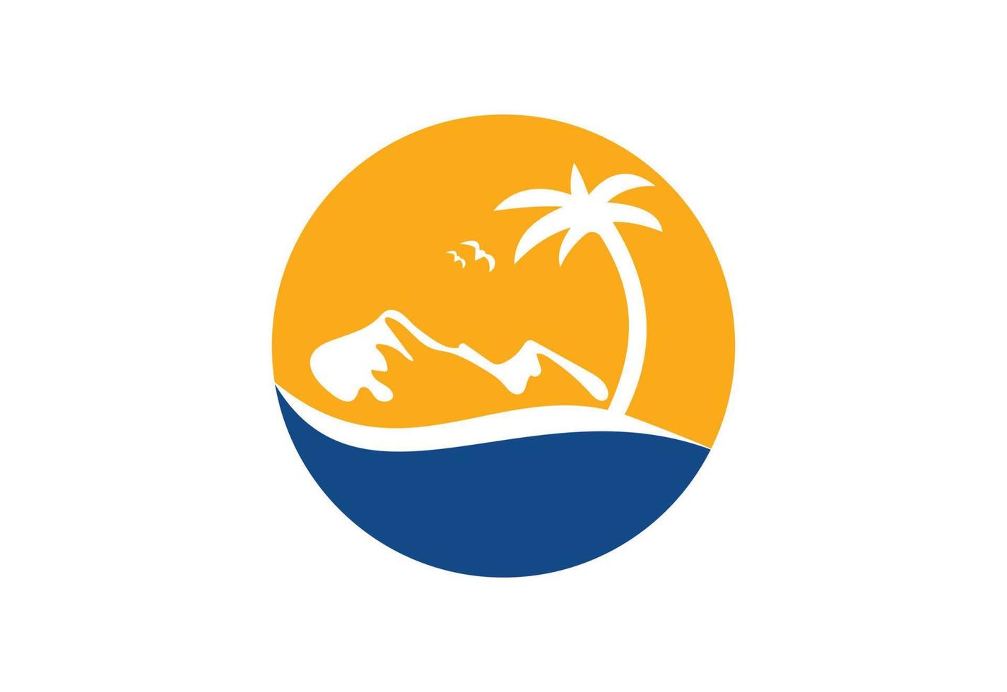 Beach logo design. Vector design concept