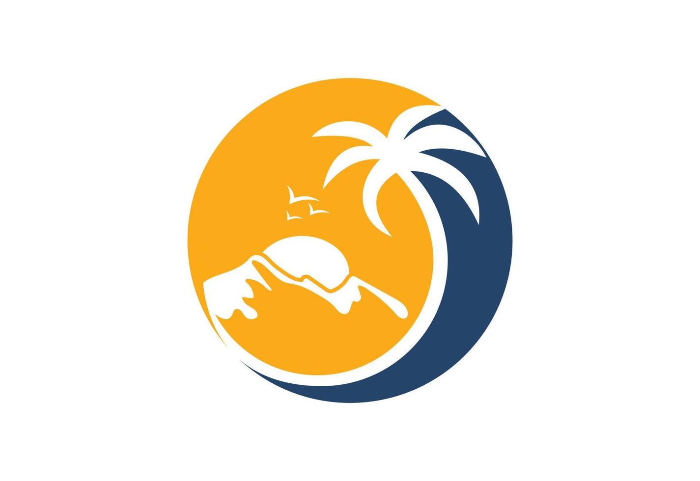 Beach logo design. Vector design concept