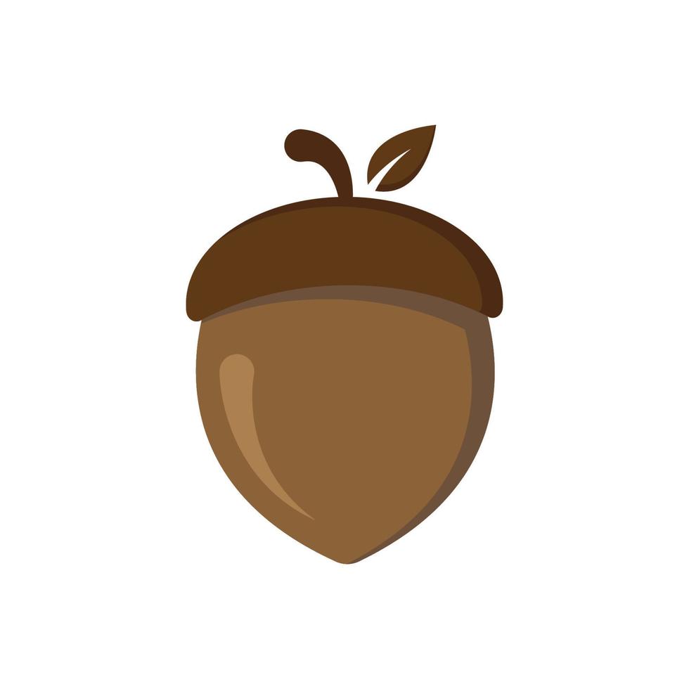 nut acorn icon vector
