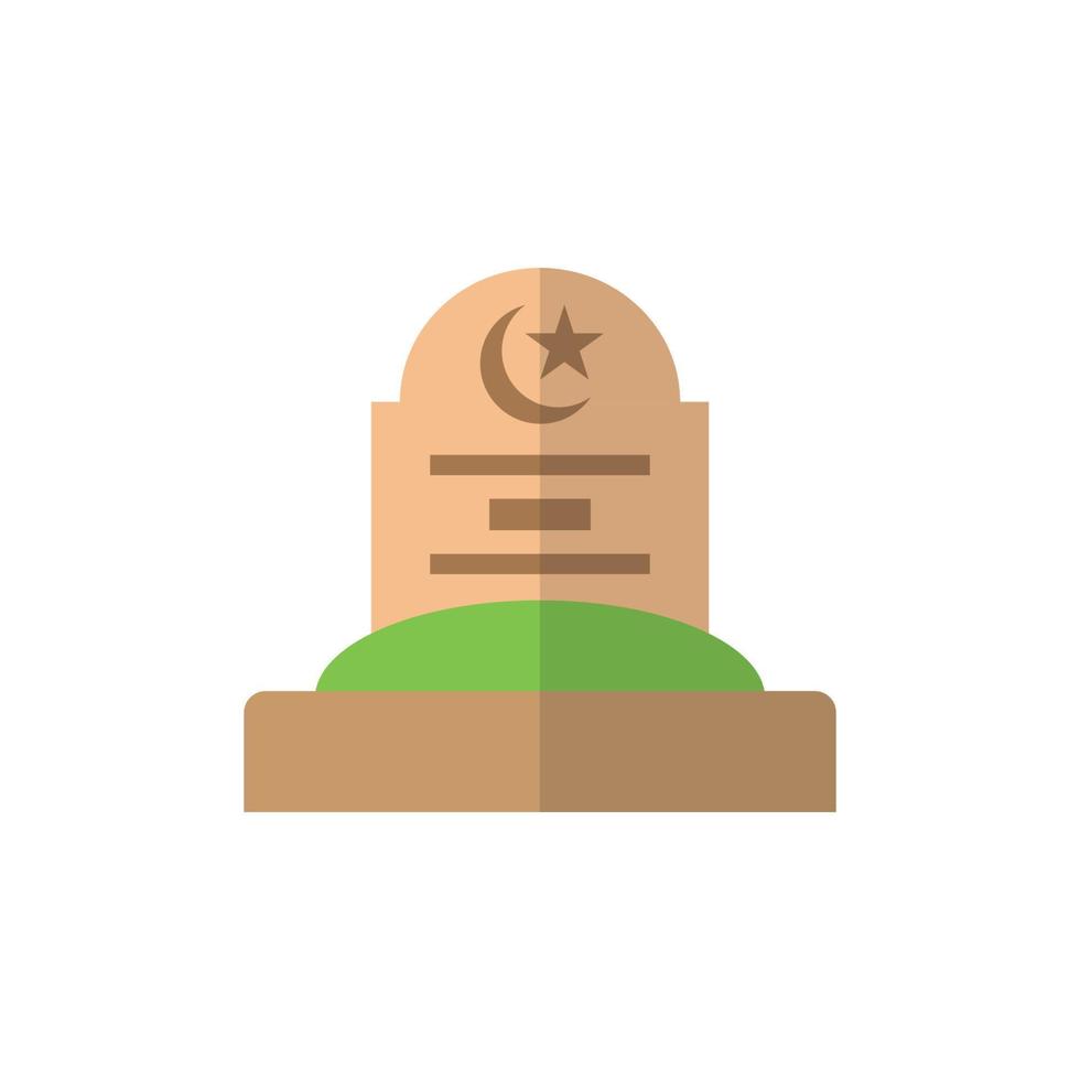 islamic cemetary icon vector