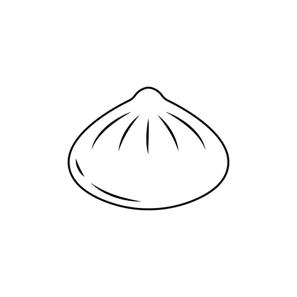 bollo de carne icono vector