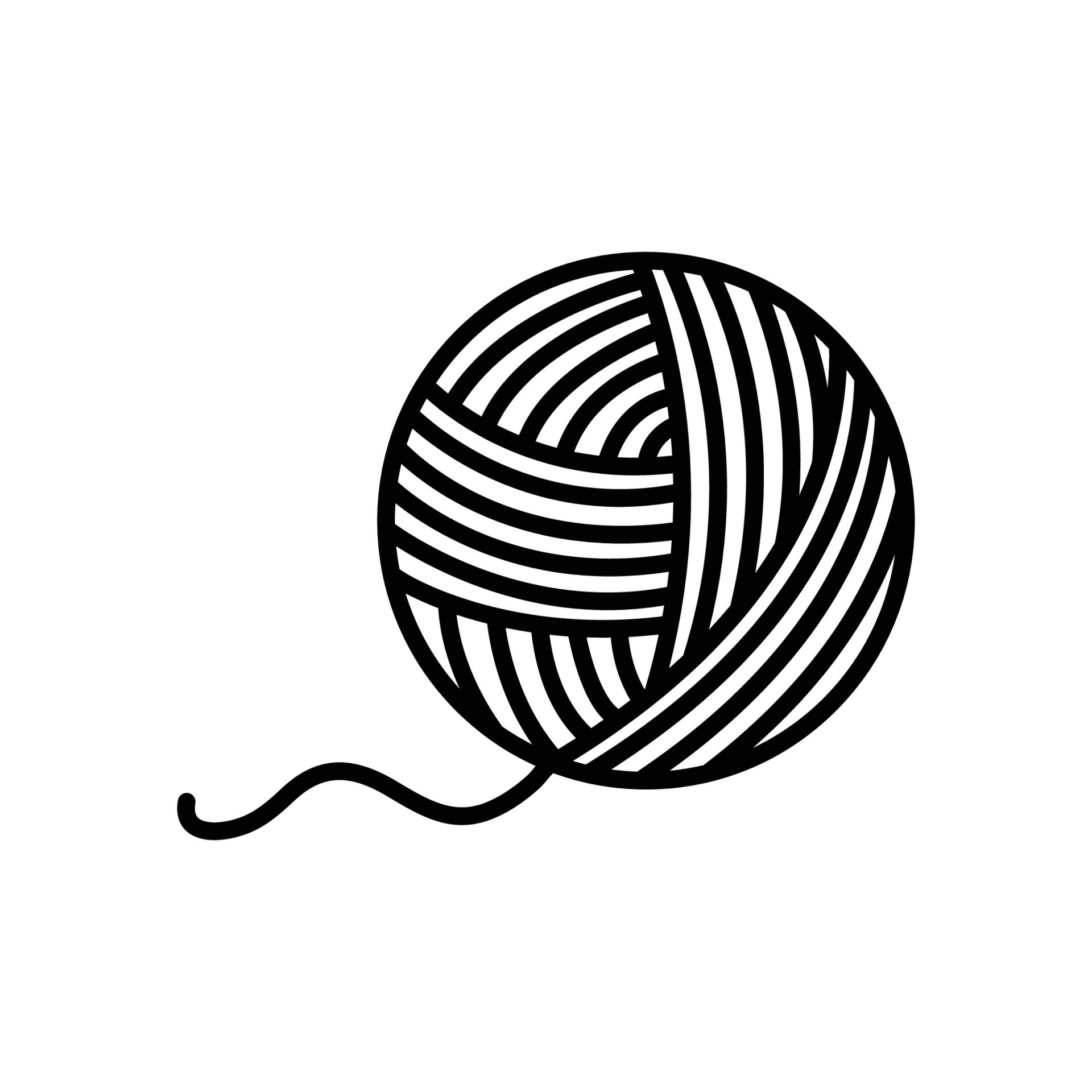yarn ball icon 20190995 Vector Art at Vecteezy