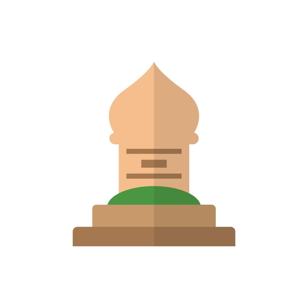 islamic cemetary icon vector